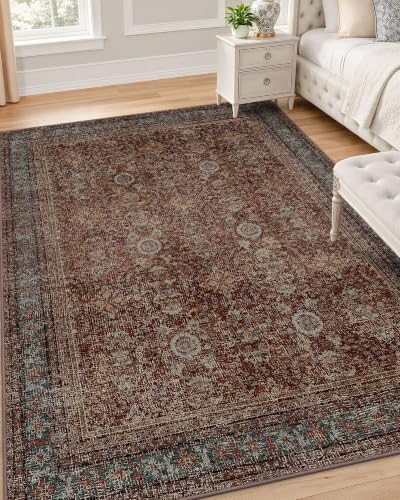 OLANLY 4x6 Washable Area Rug, Soft Non Slip Carpet for Bedroom Living Room by OLANLY