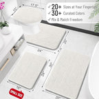 OLANLY Bathroom Rugs 35x24, Extra Soft Absorbent Chenille Bath Rugs - Image 2