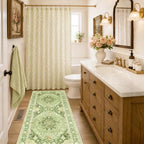 RELEANY Washable Area Rug, Runner 2'x6', Green/Yellow - Image 2