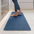 YDKGL Kitchen Rugs Kitchen Mats for Floor Non Slip Washable Blue 17"x47" by YDKGL