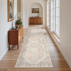Madane Hallway Runner Rug 2x8 Washable Kitchen Rugs Non-Slip, Pink/Gray - Image 3