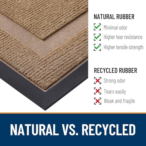 OLANLY Front Door Mat Outside 71x47, All-Season Heavy-Duty Rubber Doormat - Image 4