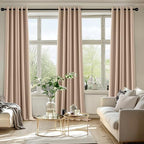 MIULEE Blackout Curtains for Bedroom 2 Panels 40 x 96 Inch Long Beige - Image 6