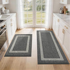 COSY HOMEER Kitchen Rugs Sets of 2 Non-Slip Washable,20"x30"+20"x48" by COSYHOMEER