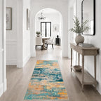 2x5 Washable Runner Rug：Modern Abstract Soft Carpet Rosy Haze - Image 5