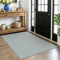 EARTHALL Washable Area Rug, Non Slip Entryway Rug, 4x5 Ft, Turquoise/Gray by Unknown