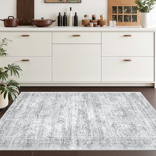 3x4 Rugs for Entryway,Washable Area Rug,Grey - Image 4