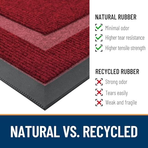 OLANLY Front Door Mat Outside 29.5x17, All-Season Heavy-Duty Rubber Doormat - Image 5