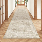 2'6 x 8' Runner Rug Non Slip,Washable Kitchen Rugs,Brown - Image 3