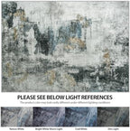 9x12 Area Rugs for Living Room Washable Bedroom Dining Room Black Gold - Image 5
