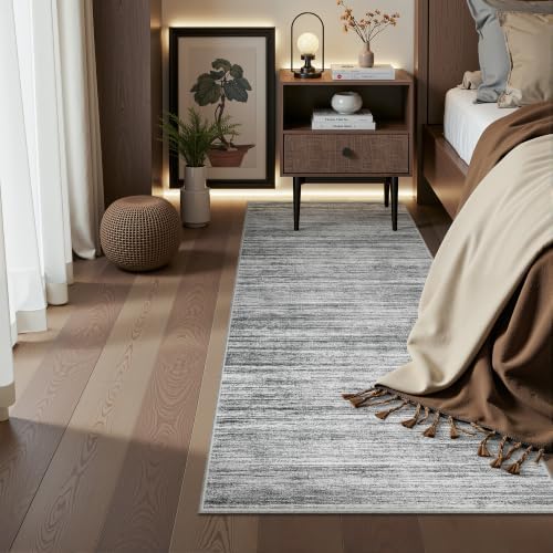 2x6 Runner Rug Non Slip,Washable Hallway Runner Rug,Grey - Image 5