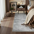 2x6 Runner Rug Non Slip,Washable Hallway Runner Rug,Grey - Image 5