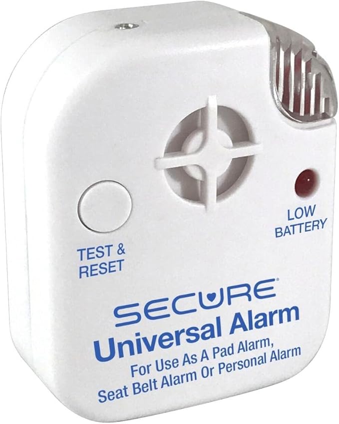Secure Chair Alarm for Elderly Dementia Patients - 12"x12" Long-Term Sensor Pad and 80 dB Caregiver Alert Monitor - Smart & Reliable Fall Prevention Kit for Seniors - Perfect Complement to Bed Alarm