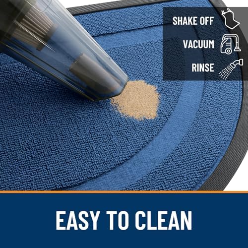 OLANLY Half Circle Front Door Mat Outside 29.5x17 All-Season Rubber Doormat - Image 6
