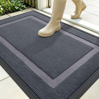 OLANLY Front Door Mat Outside 35x23, All-Season Heavy-Duty Rubber Doormat by OLANLY