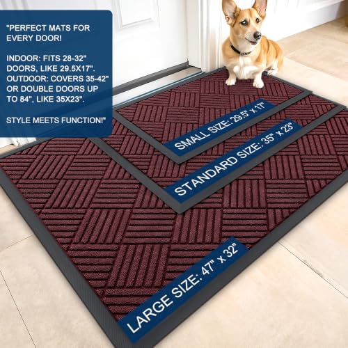 OLANLY Front Door Mat Outside Entrance 33x21, Waterproof Heavy-Duty Doormat - Image 2
