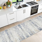 2x12 Runner Rug Non Slip,Washable Hallway Runner Rug,Blue - Image 5
