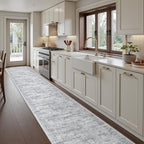 2'6 x 14' Runner Rug Non Slip,Washable Kitchen Rugs,Grey - Image 4