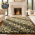 Ophanie Leopard Rugs for Bedroom Living Room, Cheetah Print Rug Fluffy Shag Large Fuzzy Plush Soft Throw,Large Shaggy Floor Faux Animal Throw 4x6 Carpets,Decor Aesthetic with Over 99 pcs Pile fibers by Ophanie