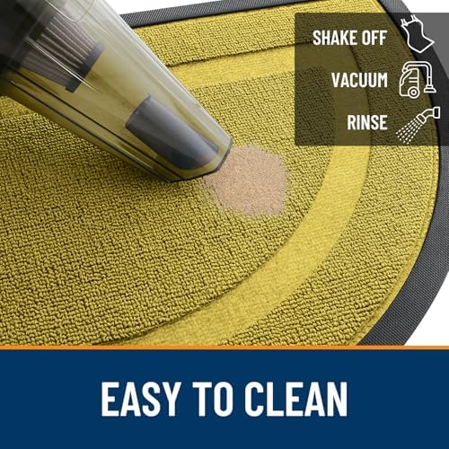 OLANLY Half Circle Front Door Mat Outside 71x23 All-Season Rubber Doormat - Image 5