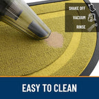 OLANLY Half Circle Front Door Mat Outside 35x23 All-Season Rubber Doormat - Image 5