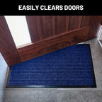 Front Door Mat, Indoor Outdoor Welcome Entryway Entrance Doormat 36x24 Blue - Image 4