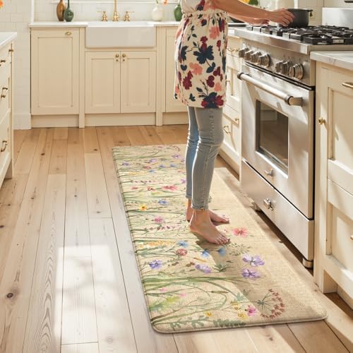 KIMODE Anti Fatigue Kitchen Mats for Floor, Farmhouse Kitchen Runner Rug by StayinComfortCookwithJoy
