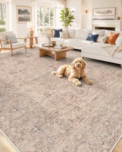OLANLY 8x10 Washable Area Rug, Soft Non Slip Carpet for Bedroom Living Room by OLANLY
