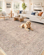 OLANLY 8x10 Washable Area Rug, Soft Non Slip Carpet for Bedroom Living Room by OLANLY