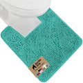 GORILLA GRIP Chenille Bath Rug Mat for Square Toilet Base, 24x19 Turquoise by GorillaGrip