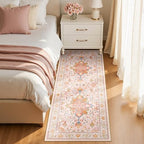 RELEANY Washable Area Rug, Runner 2'x5', Pink/Light Pink/Colorful - Image 3
