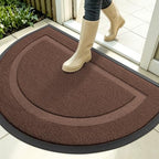 OLANLY Half Circle Front Door Mat Outside 35x23 All-Season Rubber Doormat by OLANLY