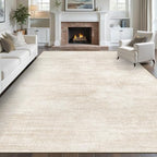 pmtsns Area Rugs 10x14 Living Room: Washable Rug Modern Abstract Neutral Soft Non-Slip Low-Pile Indoor Large Carpet for Bedroom Dining Room Playroom Home Office (Beige, 10'x14') by pmtsns
