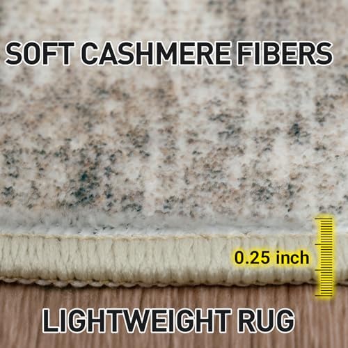 4x6 Area Rugs for Living Room: Washable Abstract Brown Black Bedroom Carpet - Image 6
