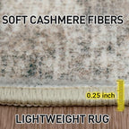 4x6 Area Rugs for Living Room: Washable Abstract Brown Black Bedroom Carpet - Image 6