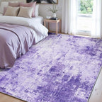 RELEANY Washable 7'x9' Abstract Area Rug for Living Room Purple - Image 2