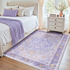 RELEANY Washable Area Rug, 4'x5', Purple - Image 2