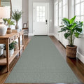 EARTHALL Washable Runner Rug, Non Slip Hallway Runner, 3x12 Ft, Green/Grey by Unknown