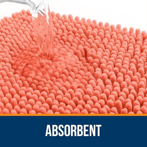 OLANLY Large Bathroom Rugs 70x46, Extra Soft Absorbent Chenille Bath Rugs - Image 4