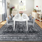 9x12 Area Rugs for Living Room, Black Washable Non-Slip Large Carpet - Image 3