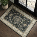 RELEANY Washable Area Rug, Small 2'x3', Black/Vintage/Beige by RELEANY