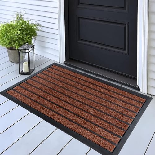 ubdyo Extra Durable Door Mat Outside Entrance (32" x 20", Bright Burgundy) by UBDYO