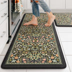 Collive Kitchen Rugs Sets of 2 Cushioned Anti Fatigue, 20"x47"+20"x32" by Collive