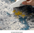 Ompaa Living Room Rug 5x8 Ultramarine Area Rug Machine Washable Boho Rug Non Slip Abstract Vintage Indoor Large Rugs for Bedroom, Classroom, College Dorm, Farmhouse, Dining Room, Kids Playroom - Image 6