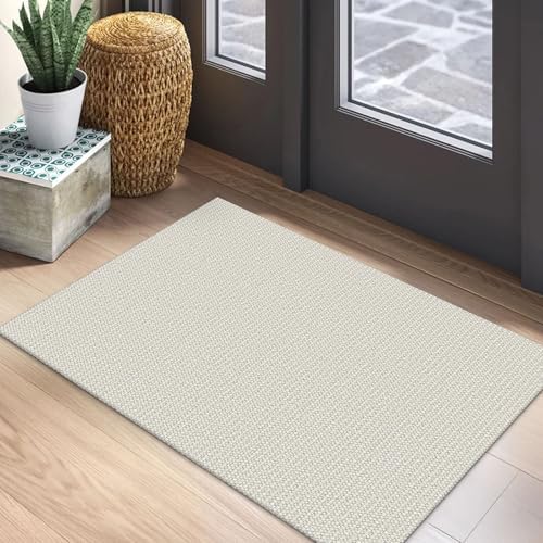 EARTHALL Washable Entryway Rug, Non Slip Doormat, 2x3 Ft, Cream/Grayish by Unknown
