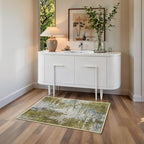 Entrance Rugs Indoor 2x3 Green Entry Rug Washable Abstract Small Area Rug Non-Slip Low Pile Throw Rugs for Entryway, Kitchen Floor, Front Door Indoor Door Mat, Bedroom Bedside - Image 3