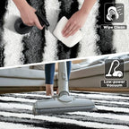 5x7 Black and White Fluffy Soft Area Rug Non-Slip for Living Room Bedroom - Image 5