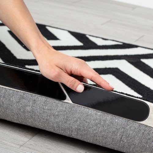 GORILLA GRIP® Extra Long Rug Grippers for Hardwood Floor, 12 Pack Black by GorillaGrip