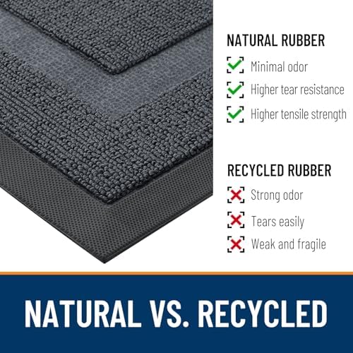 OLANLY Front Door Mat Outside 71x47, All-Season Heavy-Duty Rubber Doormat - Image 3