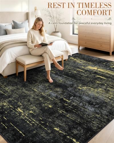 OLANLY 5x8 Washable Area Rug, Soft Non Slip Carpet for Bedroom Living Room - Image 3